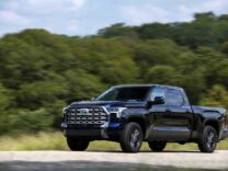 Toyota Tundra in Blueprint on the road