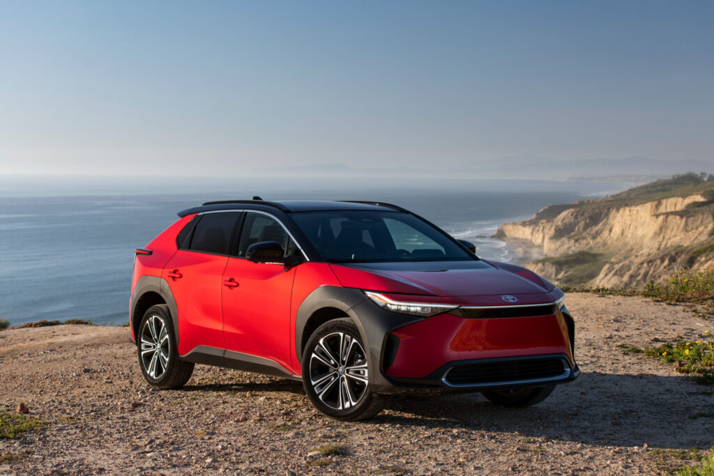 2025 Toyota bZ4X Limited AWD in Supersonic Red