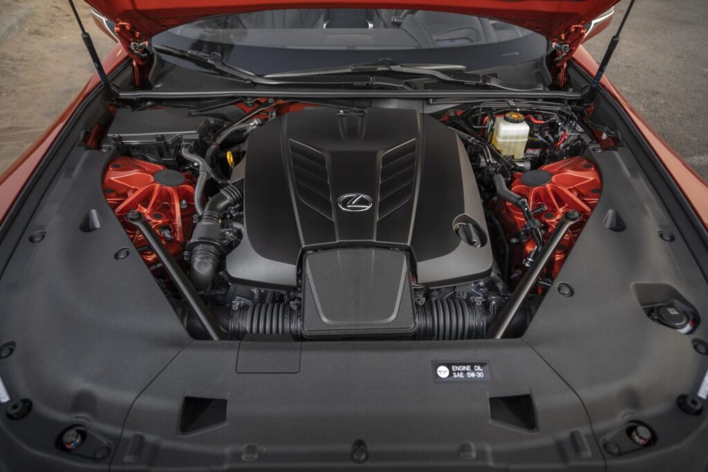 2026 Lexus LC 500 Convertible V8 engine bay