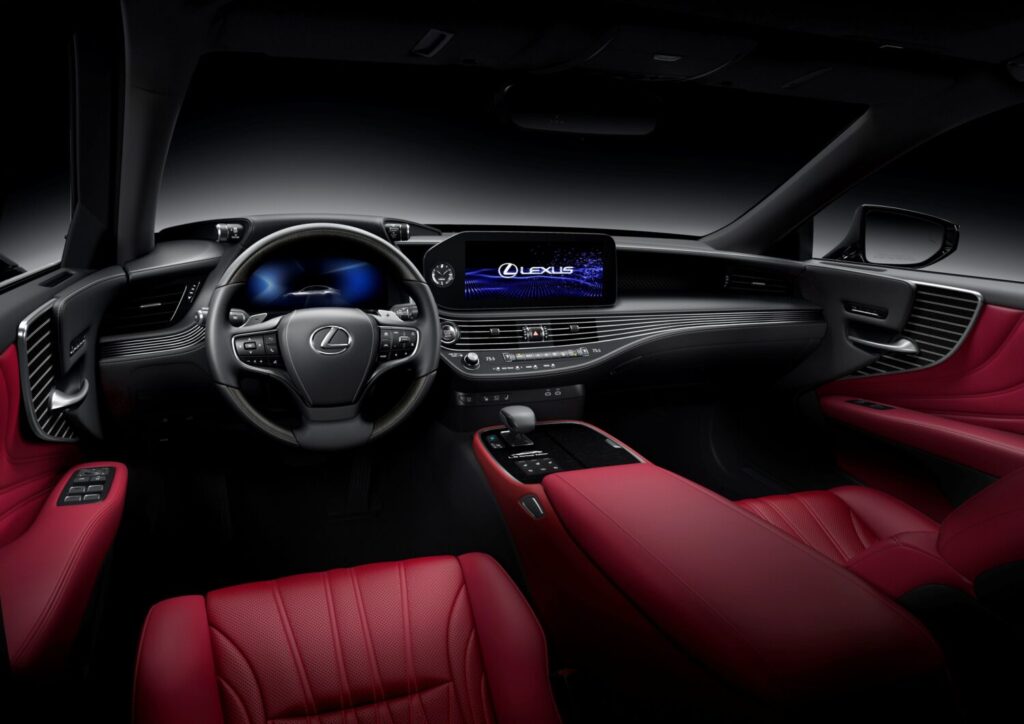 2026 Lexus LS 500 Heritage Edition interior in Rioja Red