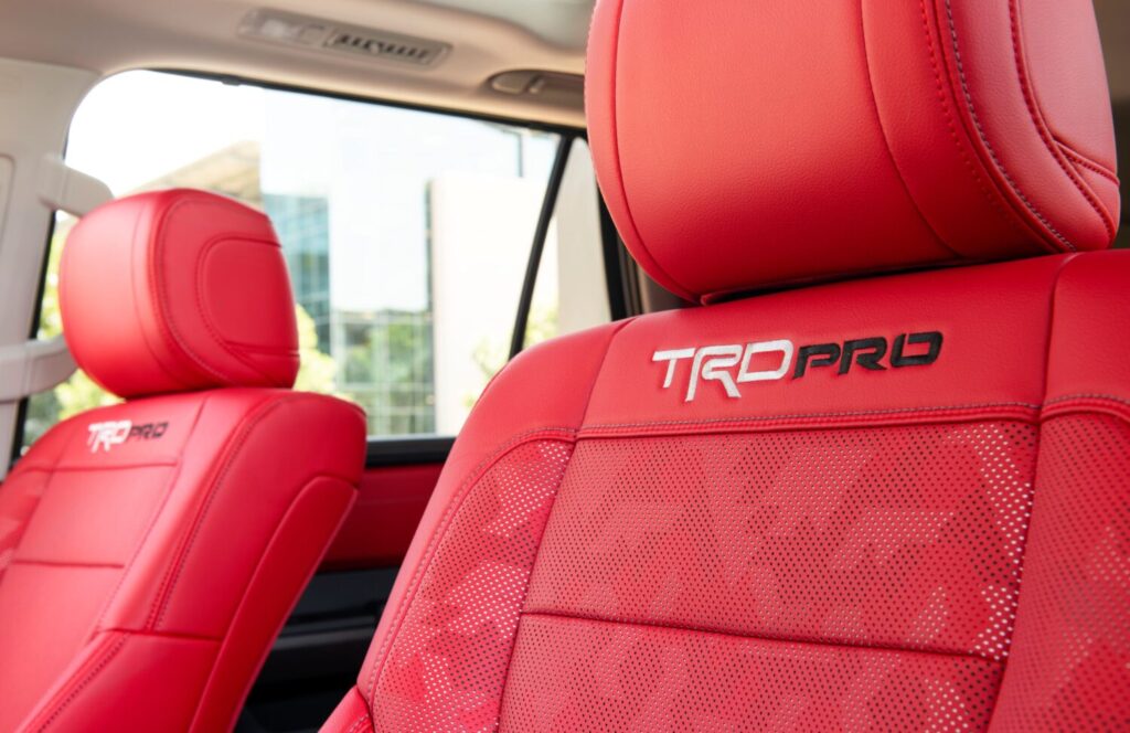 Toyota Sequoia TRD Pro red interior