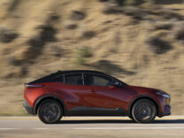 2026 Toyota C-HR XSE in Tandoori with a black roof on the road