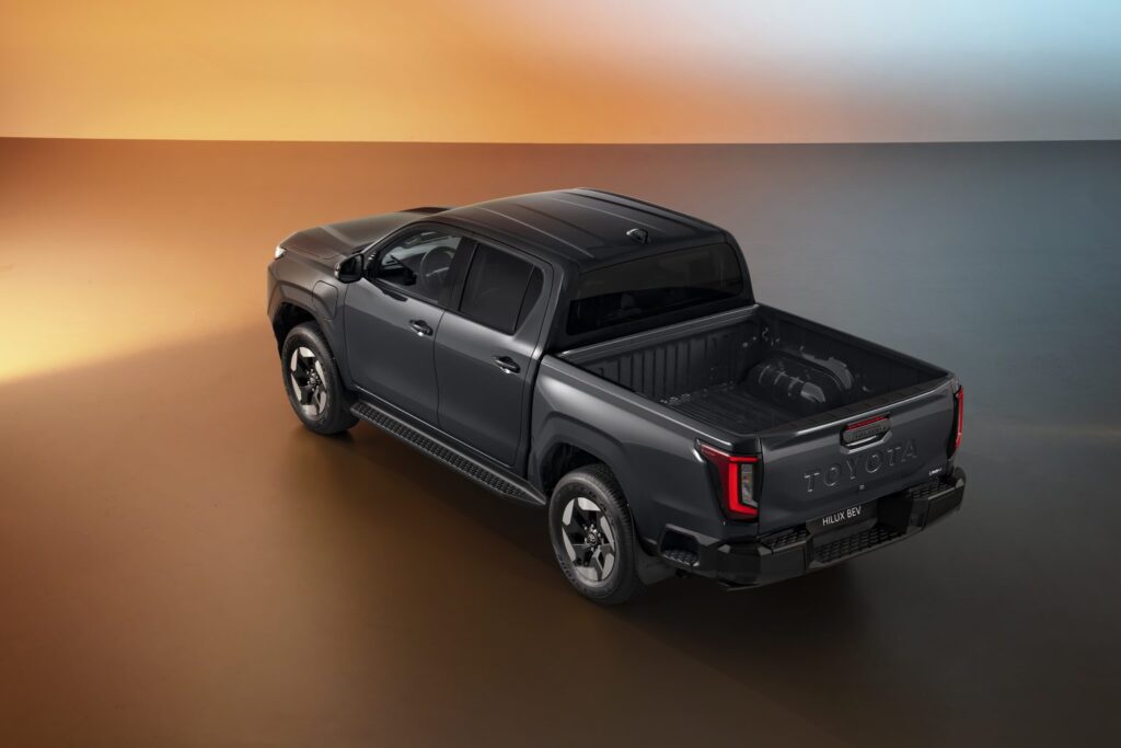 Rear view of the Toyota Hilux BEV