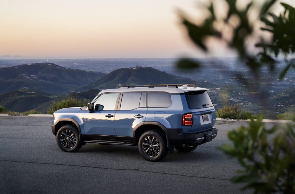 2027 Toyota Land Cruiser in two-tone Heritage Blue
