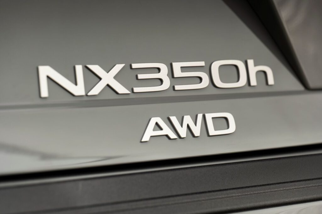 2027 Lexus NX 350h AWD badge