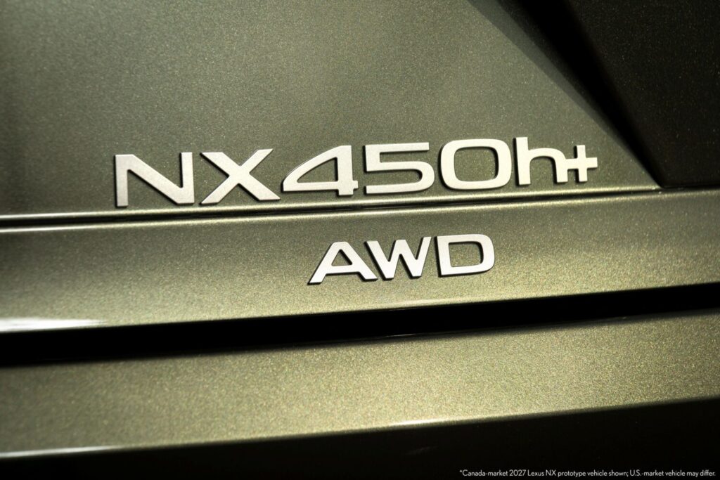 2027 Lexus NX 450h+ AWD badge