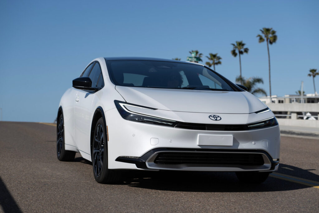 2027 Toyota Prius Plug-in Hybrid XSE in Wind Chill Pearl