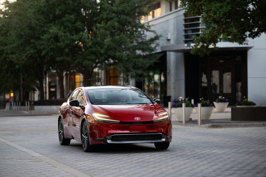 2027 Toyota Prius XLE in Supersonic Red