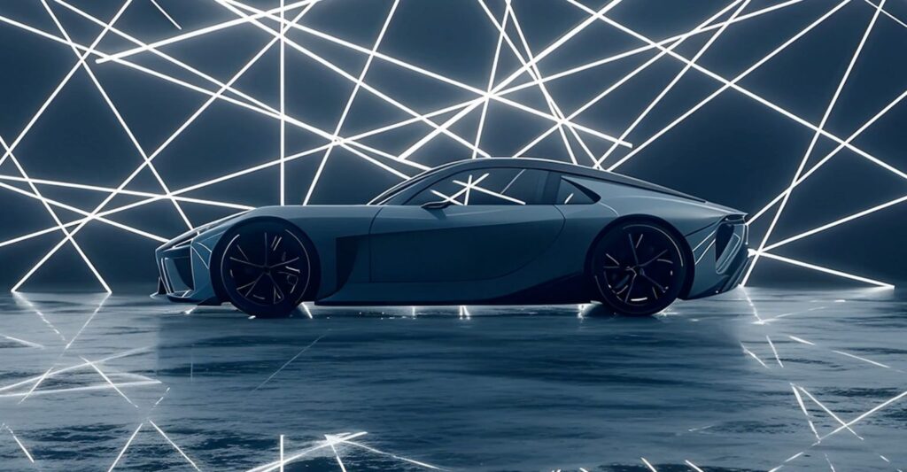 Side profile of the uncamouflaged Lexus LFA Concept